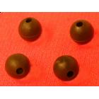 Rubber rig buffer beads translucent green 5mm -1,5mm bore